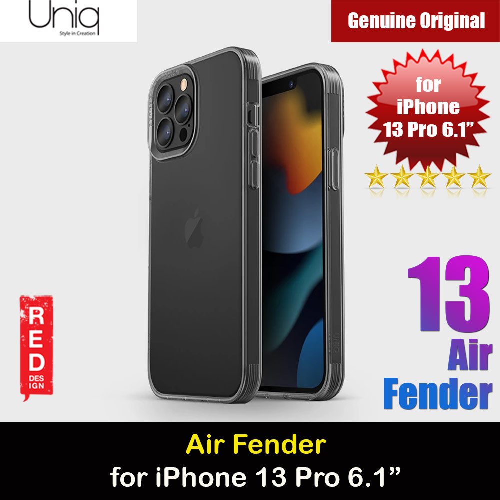 Picture of Uniq Hybrid Air Fender Soft TPU Drop Protection Case for iPhone 13 Pro 6.1 (Smoke Grey Tinted) Apple iPhone 13 Pro 6.1- Apple iPhone 13 Pro 6.1 Cases, Apple iPhone 13 Pro 6.1 Covers, iPad Cases and a wide selection of Apple iPhone 13 Pro 6.1 Accessories in Malaysia, Sabah, Sarawak and Singapore 
