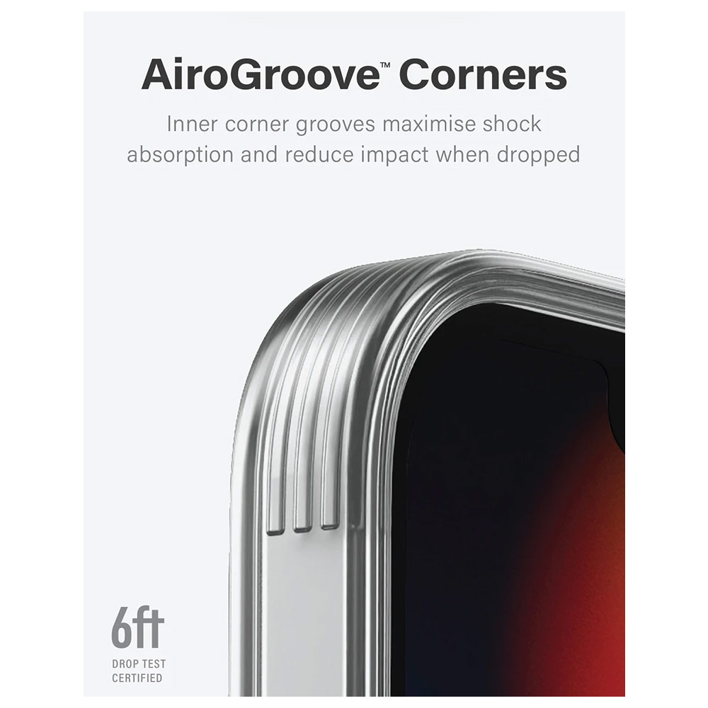 Picture of Apple iPhone 13 Pro Max 6.7 Case | Uniq Hybrid Air Fender Soft TPU Drop Protection Case for iPhone 13 Pro Max 6.7 (Smoke Grey Tinted)