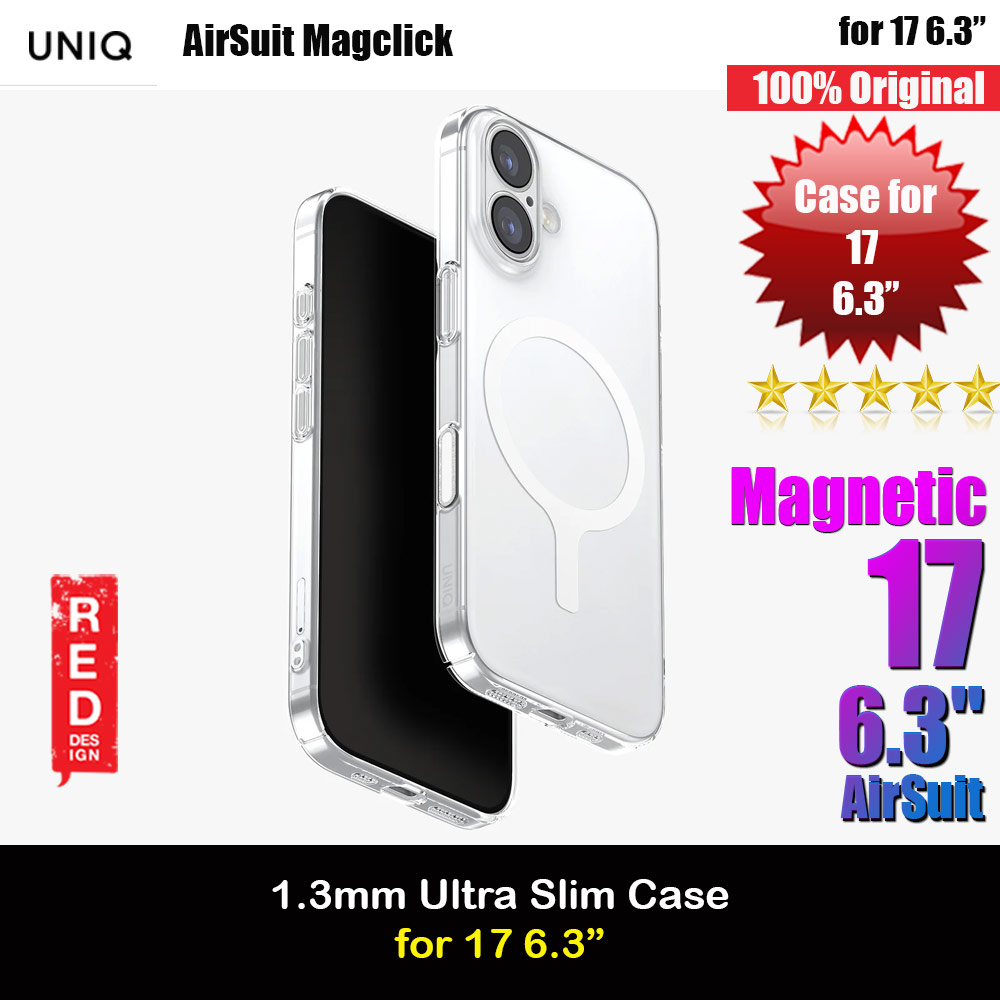 Picture of Uniq Airsuit Magclick Ultra Slim Protection Case for iPhone 17 6.3 (Clear) Apple iPhone 17 6.3- Apple iPhone 17 6.3 Cases, Apple iPhone 17 6.3 Covers, iPad Cases and a wide selection of Apple iPhone 17 6.3 Accessories in Malaysia, Sabah, Sarawak and Singapore 