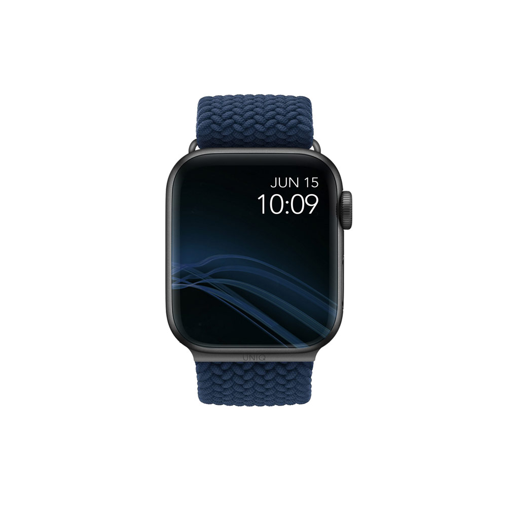 Picture of Apple Watch 42mm | Uniq Aspen Woven Soft Breathable Comfort Strap for Apple Watch 42mm 44mm Series 1 2 3 4 5 6 SE Nike (Blue)