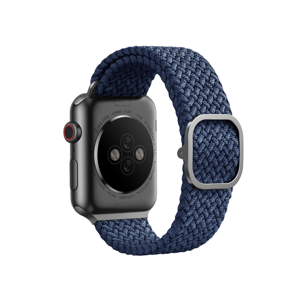 Picture of Apple Watch 42mm | Uniq Aspen Woven Soft Breathable Comfort Strap for Apple Watch 42mm 44mm Series 1 2 3 4 5 6 SE Nike (Blue)