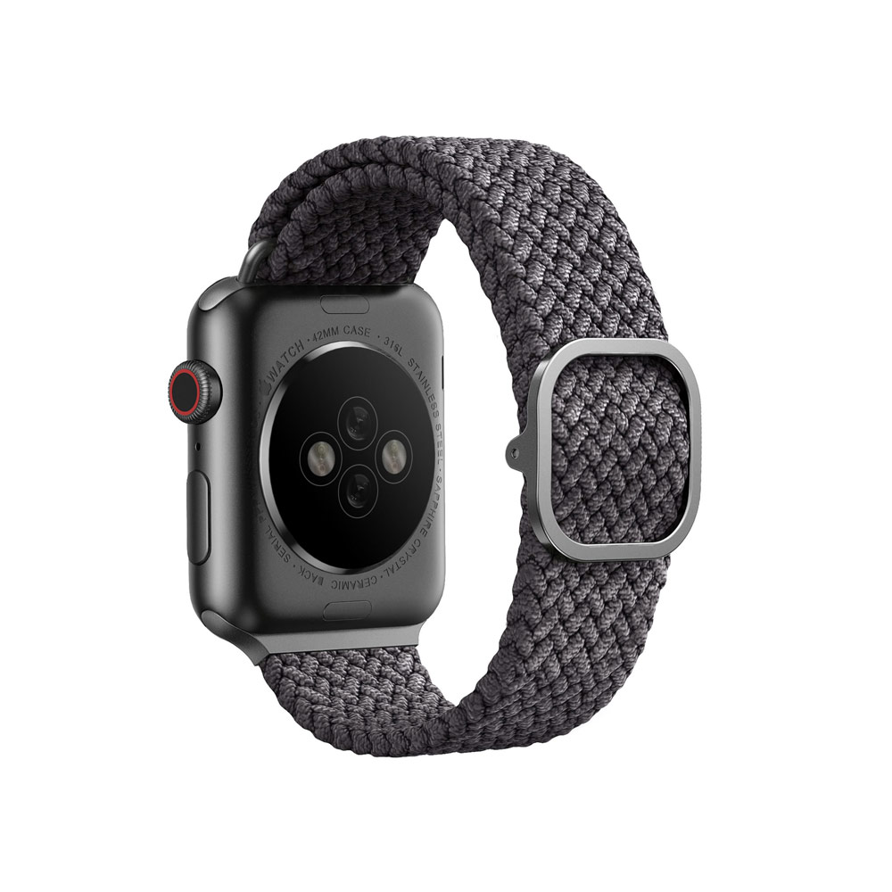 Picture of Apple Watch 44mm | Uniq Aspen Woven Soft Breathable Comfort Strap for Apple Watch 42mm 44mm Series 1 2 3 4 5 6 SE Nike (Grey)