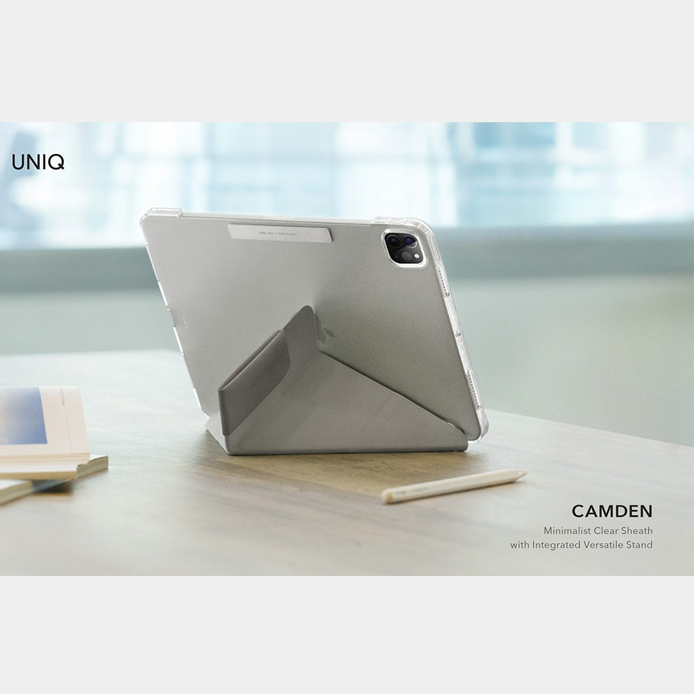 Picture of Apple iPad Pro 11 3rd gen 2021 Case | Uniq Camden Antimicrobial Ultra Slim and Lightweight Landscape Portrait Typing Flip Stand Case for Apple iPad Pro 11 3rd gen 2021 (Pink)