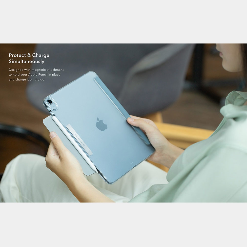 Picture of Apple iPad Pro 11 3rd gen 2021 Case | Uniq Camden Antimicrobial Ultra Slim and Lightweight Landscape Portrait Typing Flip Stand Case for Apple iPad Pro 11 3rd gen 2021 (Pink)