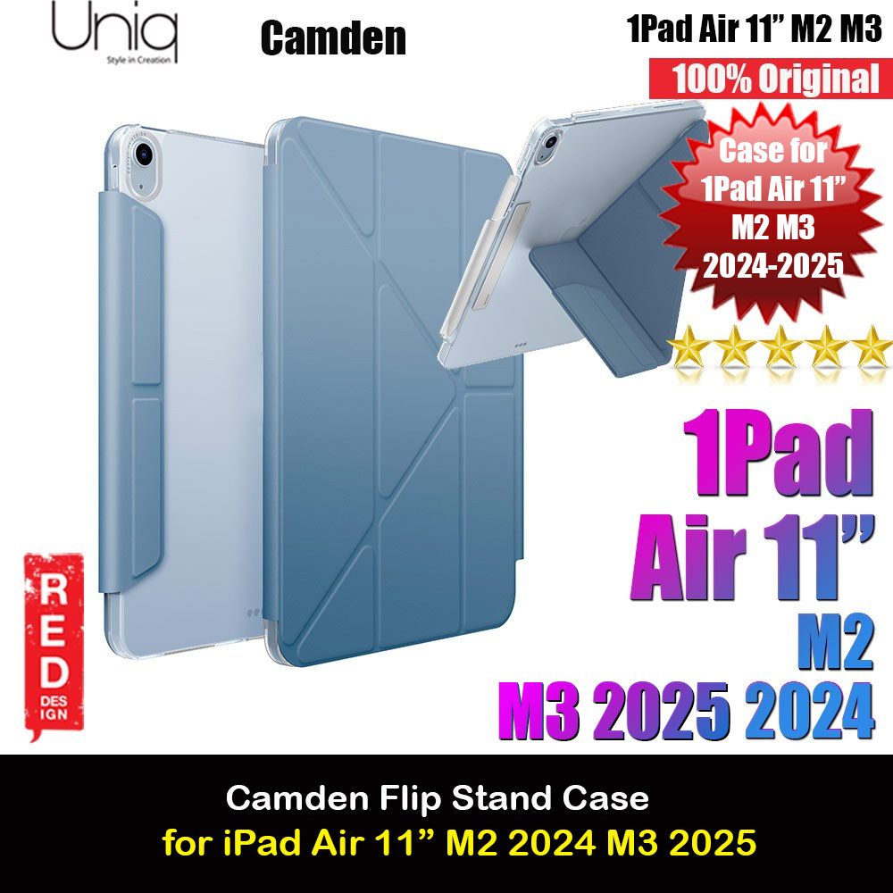 Picture of Uniq Camden Click Flip Cover Stand Case for iPad Air 11 M2 2024 M2 2025 (Blue) Apple iPad Air 11 M3 2025- Apple iPad Air 11 M3 2025 Cases, Apple iPad Air 11 M3 2025 Covers, iPad Cases and a wide selection of Apple iPad Air 11 M3 2025 Accessories in Malaysia, Sabah, Sarawak and Singapore 