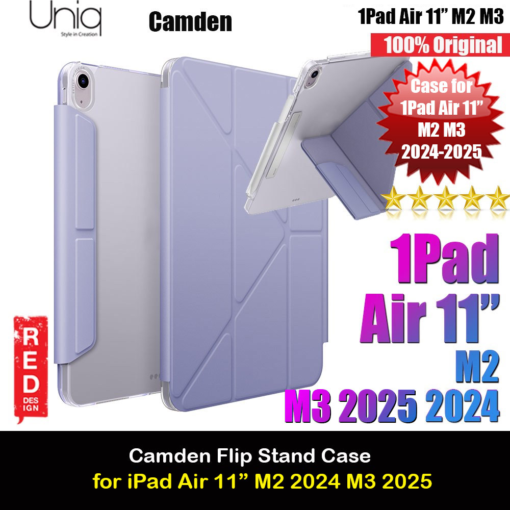 Picture of Uniq Camden Click Flip Cover Stand Case for iPad Air 11 M2 2024 M3 2025 (Purple) Apple iPad Air 11 M3 2025- Apple iPad Air 11 M3 2025 Cases, Apple iPad Air 11 M3 2025 Covers, iPad Cases and a wide selection of Apple iPad Air 11 M3 2025 Accessories in Malaysia, Sabah, Sarawak and Singapore 