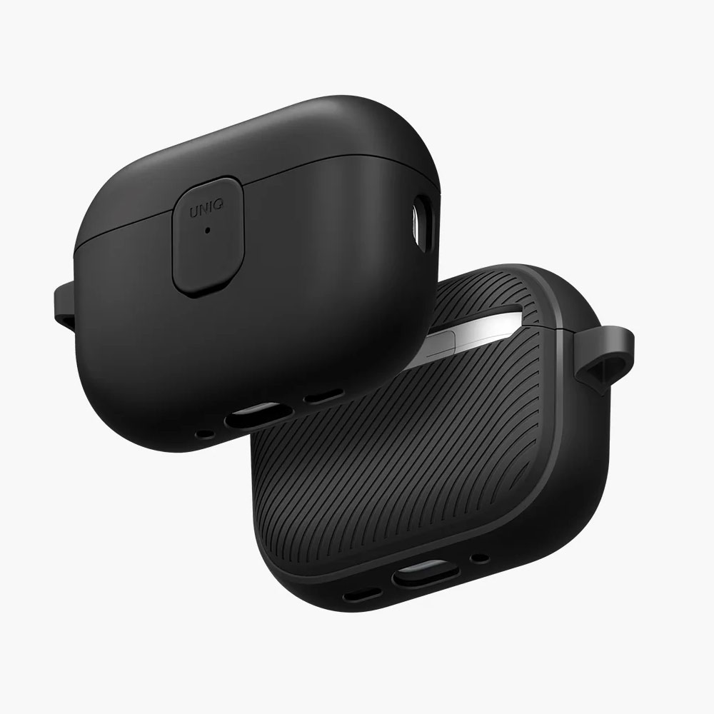 Picture of Apple Airpods Pro 3 Case | Uniq Clyde Magnetic Closure Hybrid Case for Airpods Pro 3 3rd Gen 2025 (Black)