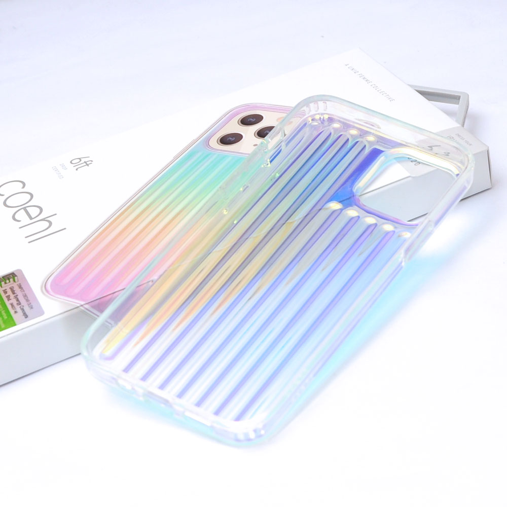 Picture of Apple iPhone 12 6.1 Case | Uniq Coehl Holography Soft Drop Protection Case for iPhone 12 iPhone 12 Pro 6.1 (Linear Iridescent)