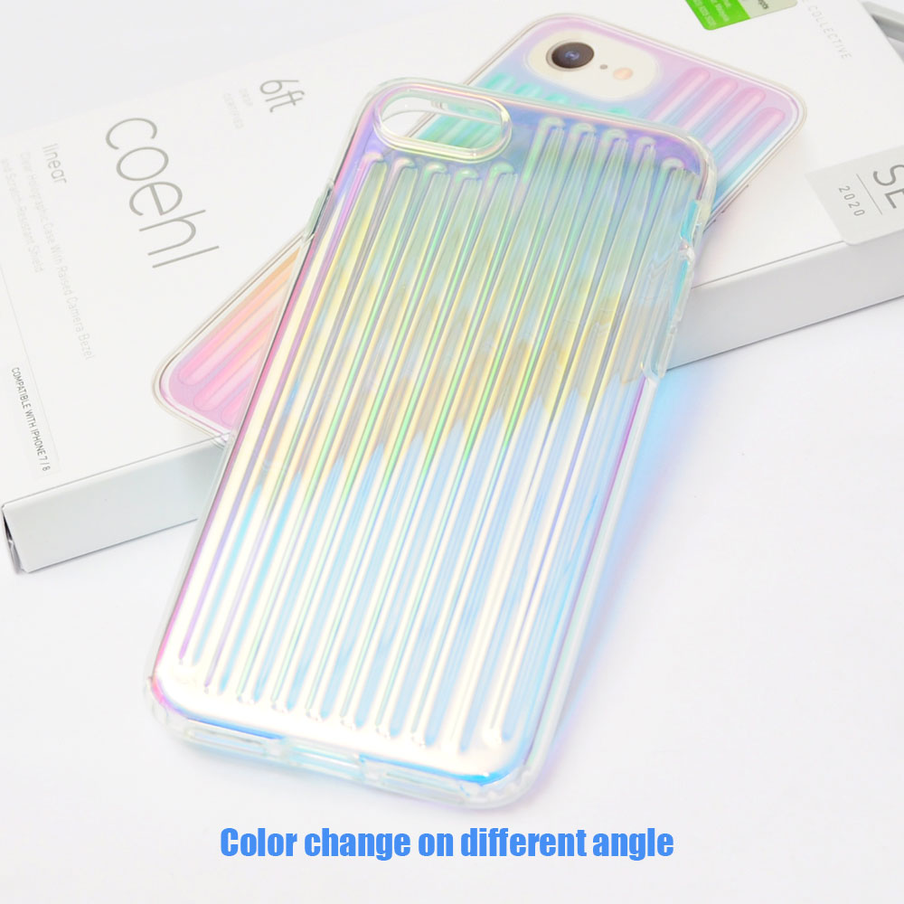 Picture of Apple iPhone 7 4.7 Case | Uniq Coehl Clear Holography Protection Case Colorful Case for iPhone SE 2020 iPhone 7 iPhone 8 iPhone SE 2022 (Linear)