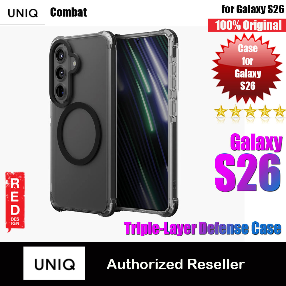 Picture of Uniq Combat Triple-Layer Defense Drop Protection Case for Samsung Galaxy S26(Carbon Black) Samsung Galaxy S26- Samsung Galaxy S26 Cases, Samsung Galaxy S26 Covers, iPad Cases and a wide selection of Samsung Galaxy S26 Accessories in Malaysia, Sabah, Sarawak and Singapore 