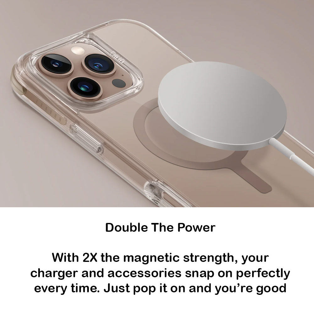 Picture of Apple iPhone 16 Pro 6.3 Case | Uniq Magclick Combat Hybrid Ultra Tough Drop Protection Magnetic Charge Compatible Case for iPhone 16 Pro 6.3 (Black)