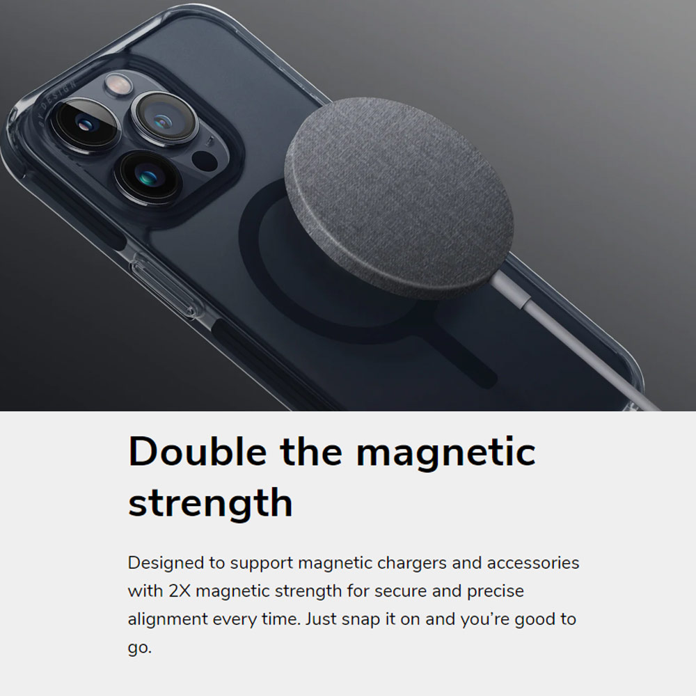 Picture of Apple iPhone 15 Pro 6.1 Case | Uniq Magclick Combat Hybrid Ultra Tough Drop Protection Magnetic Charge Compatible Case for iPhone 15 Pro 6.1 (Black)