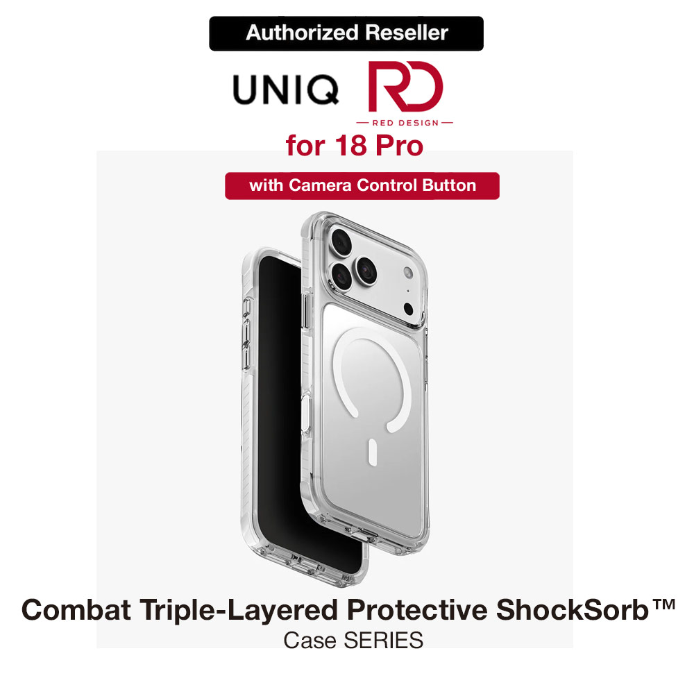 Picture of Uniq Combat Triple-Layered Protective MagClick Drop Protection Case with Camera Control Button for iPhone 18 Pro 6.3 - Blanc White Apple iPhone 18 Pro- Apple iPhone 18 Pro Cases, Apple iPhone 18 Pro Covers, iPad Cases and a wide selection of Apple iPhone 18 Pro Accessories in Malaysia, Sabah, Sarawak and Singapore 