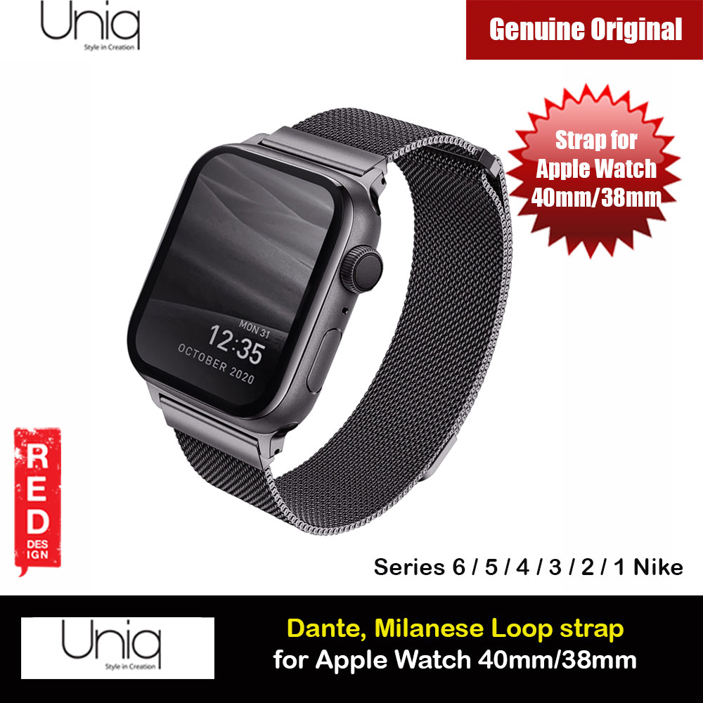 Picture of Uniq Dante Milanese Mesh Loop Strap Stainless Steel with Magnetic Clasp  Strap for Apple Watch 38mm 40mm (Graphite) Apple Watch 38mm- Apple Watch 38mm Cases, Apple Watch 38mm Covers, iPad Cases and a wide selection of Apple Watch 38mm Accessories in Malaysia, Sabah, Sarawak and Singapore 