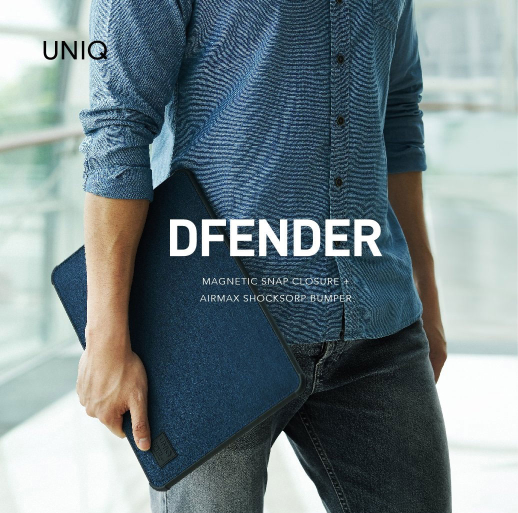 Picture of Apple iPad 9.7 2017 Case | Uniq Dfender Bumper Case for Apple Macbook or Tablets up to 16 inches (Black)