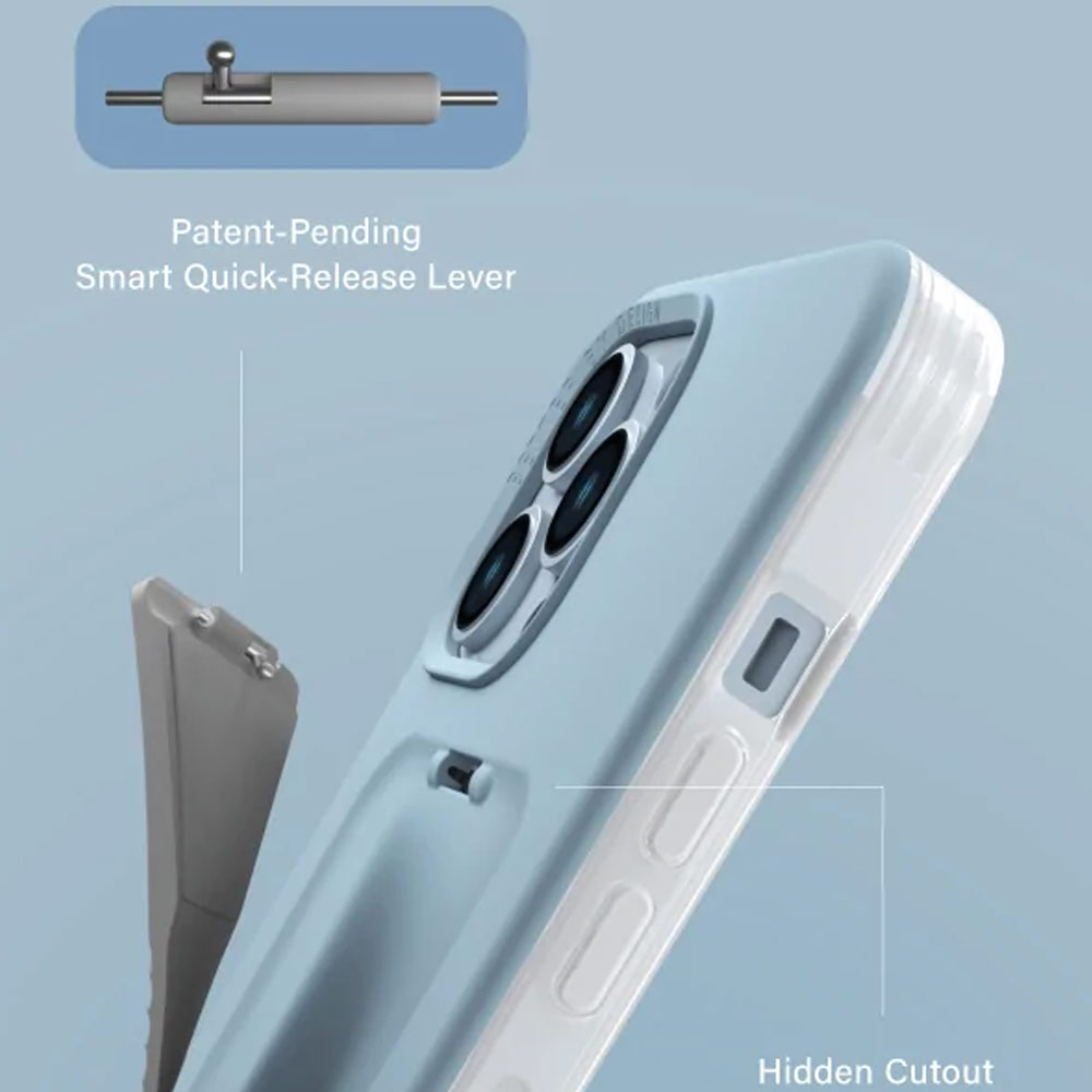 Picture of Apple iPhone 14 Pro 6.1 Case | Uniq Heldro Mount Hand Grip Design Drop Protection Case for iPhone 14 Pro 6.1 (Lucent Clear)