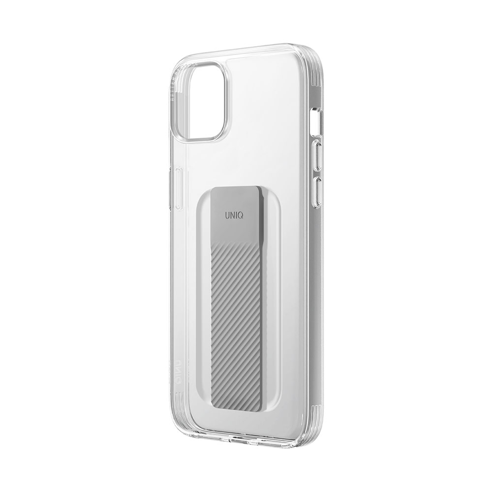 Picture of Apple iPhone 14 6.1 Case | Uniq Heldro Free Grip Flex Grip Sporty Drop Protection Case with Wrist Strap for iPhone 14 6.1 (Lucent Clear)