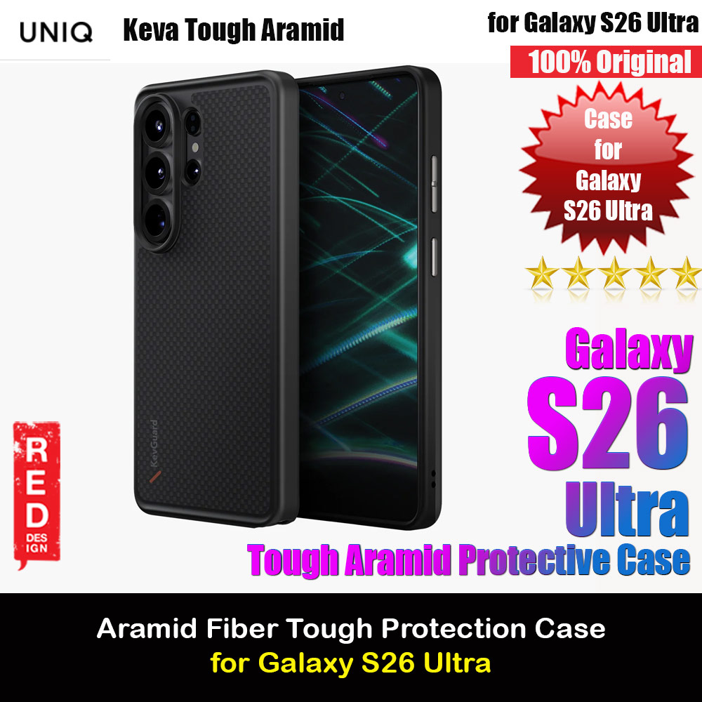 Picture of Uniq Hybrid Keva with MagClick Charging Aramid Fiber Tough Case for Samsung Galaxy S26 Ultra (Carbon Black) Samsung Galaxy S26 Ultra- Samsung Galaxy S26 Ultra Cases, Samsung Galaxy S26 Ultra Covers, iPad Cases and a wide selection of Samsung Galaxy S26 Ultra Accessories in Malaysia, Sabah, Sarawak and Singapore 