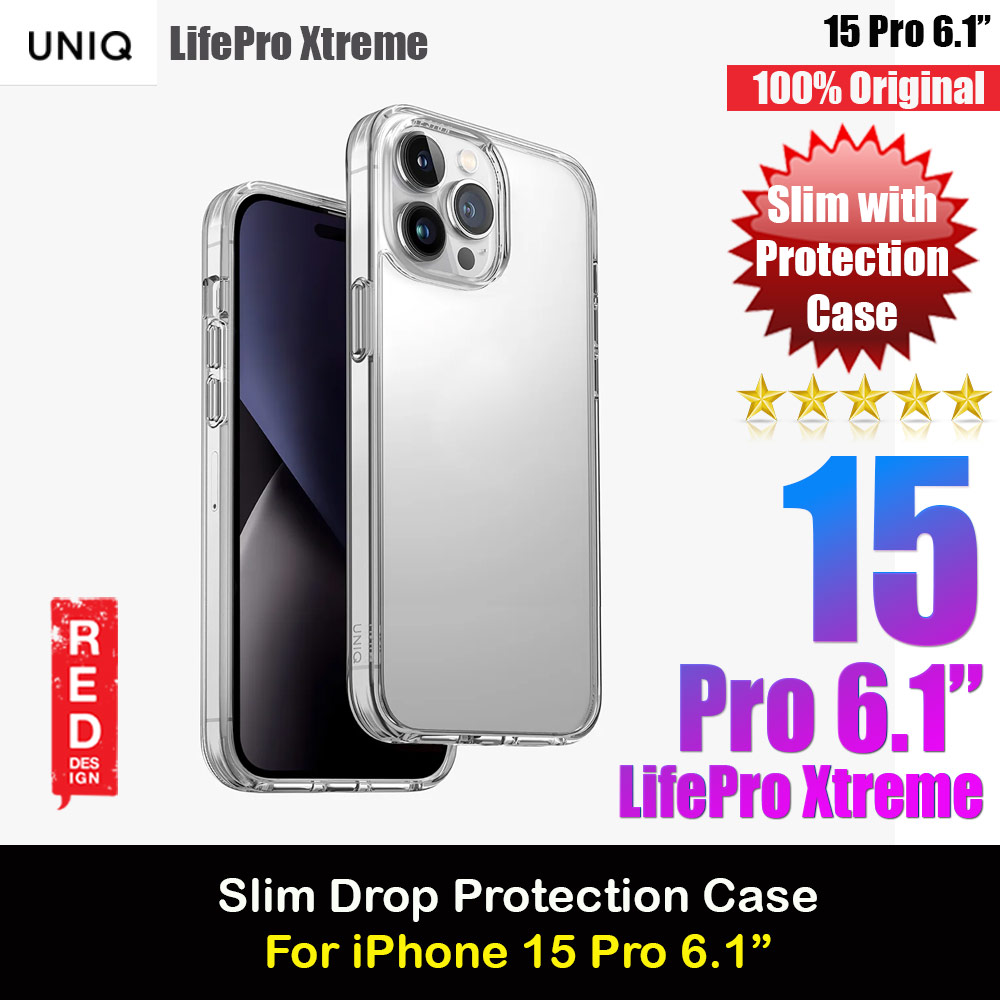 Picture of Uniq LifePro Xtreme Slim Thin Clear Transparent Drop Protection Case for iPhone 15 Pro 6.1 (Clear) Apple iPhone 15 Pro 6.1- Apple iPhone 15 Pro 6.1 Cases, Apple iPhone 15 Pro 6.1 Covers, iPad Cases and a wide selection of Apple iPhone 15 Pro 6.1 Accessories in Malaysia, Sabah, Sarawak and Singapore 