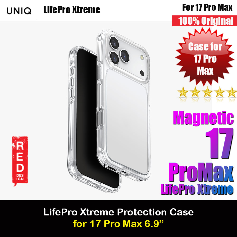 Picture of Uniq LifePro Xtreme Hybrid Slim Thin Transparent Drop Protection Case for iPhone 17 Pro Max 6.9 (Clear) Apple iPhone 17 Pro Max 6.9- Apple iPhone 17 Pro Max 6.9 Cases, Apple iPhone 17 Pro Max 6.9 Covers, iPad Cases and a wide selection of Apple iPhone 17 Pro Max 6.9 Accessories in Malaysia, Sabah, Sarawak and Singapore 