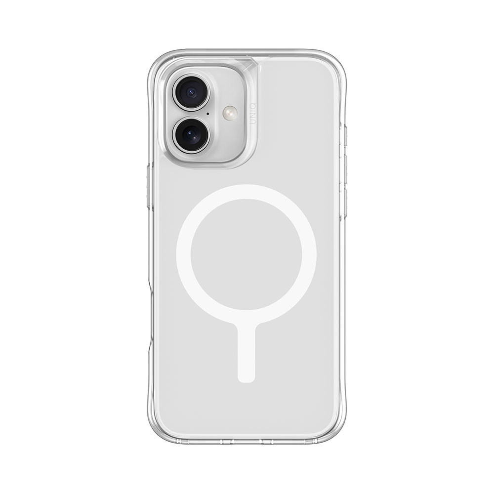 Picture of Apple iPhone 16 6.1 Case | Uniq LifePro Xtreme Magclick Slim Thin Clear Transparent Magsafe Magnetic Drop Protection Case for iPhone 16 6.1 (Clear Frost)