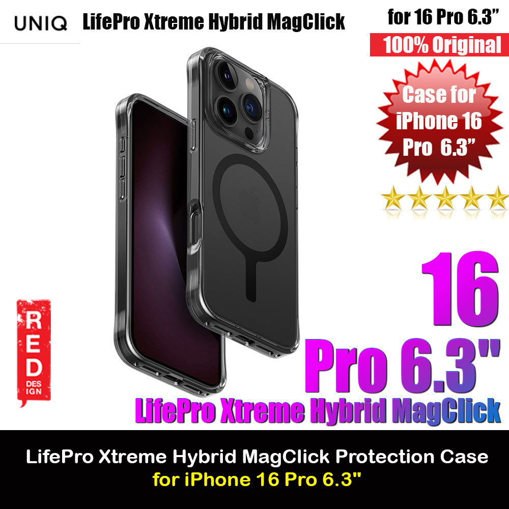 Picture of Uniq LifePro Xtreme Magclick Slim Thin Clear Transparent Magsafe Magnetic Drop Protection Case for iPhone 16 Pro 6.3 (Smoke Frost) Apple iPhone 16 Pro 6.3- Apple iPhone 16 Pro 6.3 Cases, Apple iPhone 16 Pro 6.3 Covers, iPad Cases and a wide selection of Apple iPhone 16 Pro 6.3 Accessories in Malaysia, Sabah, Sarawak and Singapore 