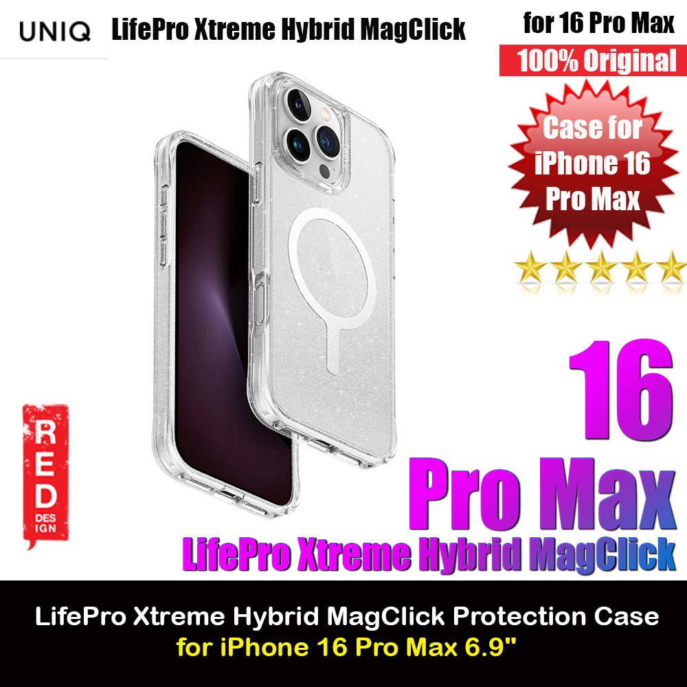 Picture of Uniq LifePro Xtreme Magclick Slim Thin Clear Transparent Magsafe Magnetic Drop Protection Case for iPhone 16 Pro Max 6.9 (Tinsel Lucent ) Apple iPhone 16 Pro Max 6.9- Apple iPhone 16 Pro Max 6.9 Cases, Apple iPhone 16 Pro Max 6.9 Covers, iPad Cases and a wide selection of Apple iPhone 16 Pro Max 6.9 Accessories in Malaysia, Sabah, Sarawak and Singapore 