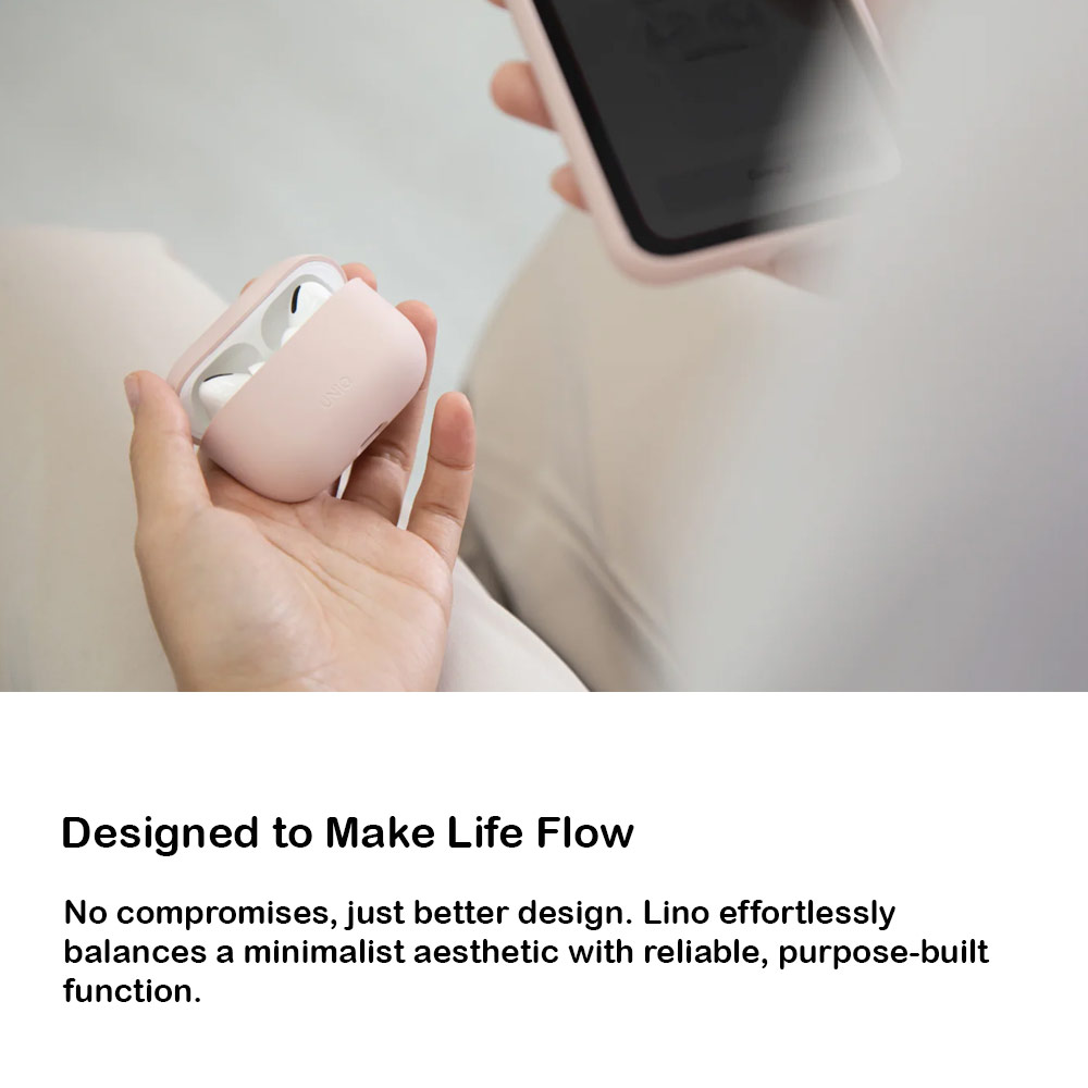 Picture of Apple Airpods Pro 3 Case | Uniq Lino Hybrid Silicone Case for Airpods Pro 3 3rd Gen 2025 (Green)