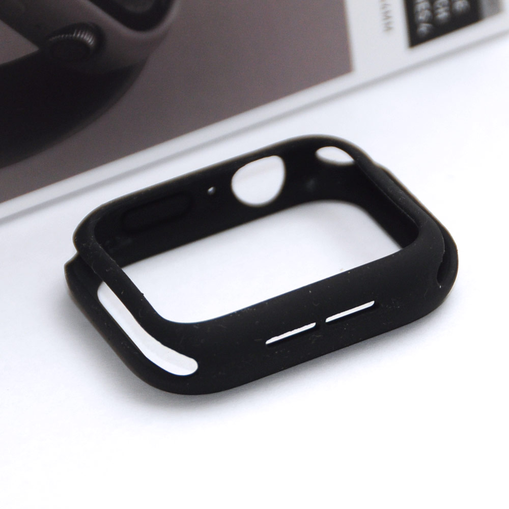 Picture of Apple Watch 44mm Case | Uniq Lino Series Premium Liquid Silicone Case for Apple Watch Series 4 44mm (Black)