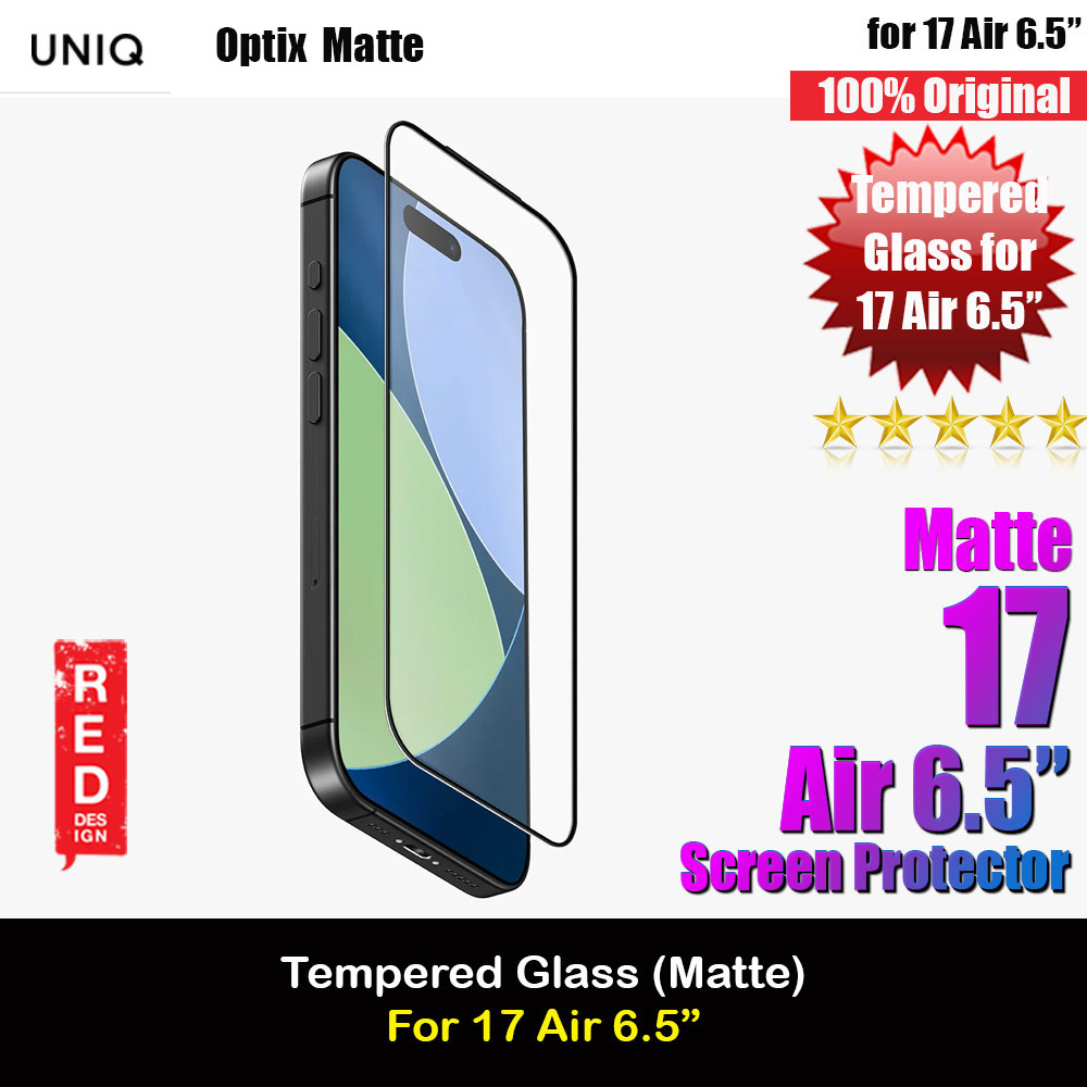 Picture of Uniq Optix Covex Matte Anti Glare Tempered Glass Screen Protector with Installation Helper Kit for iPhone Air 6.5 (Matte) Apple iPhone Air 6.5- Apple iPhone Air 6.5 Cases, Apple iPhone Air 6.5 Covers, iPad Cases and a wide selection of Apple iPhone Air 6.5 Accessories in Malaysia, Sabah, Sarawak and Singapore 