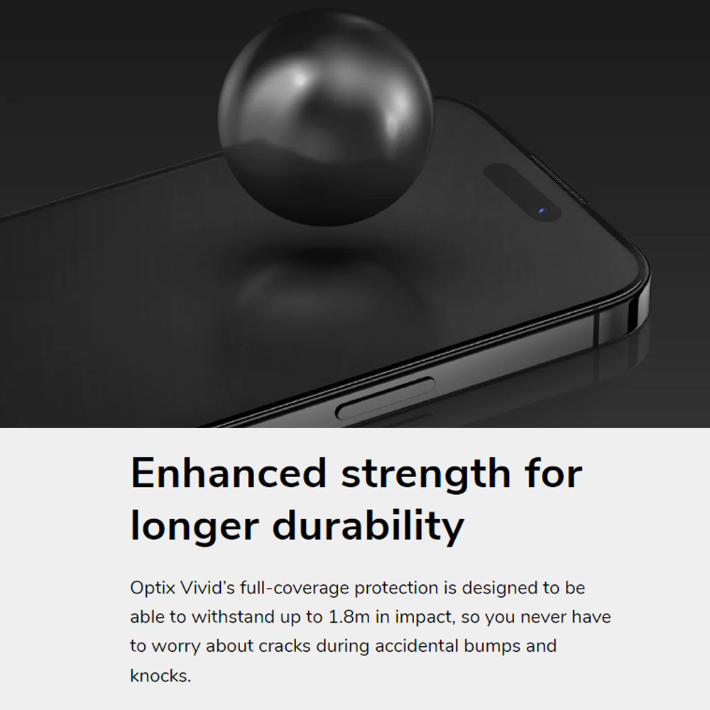 Picture of Apple iPhone 15 Plus 6.7 Screen Protector | Uniq Optix Vivid HD Clear 2.85D Tempered Glass Screen Protector with Installation Helper Kit for iPhone 15 Plus 6.7 (HD Clear)