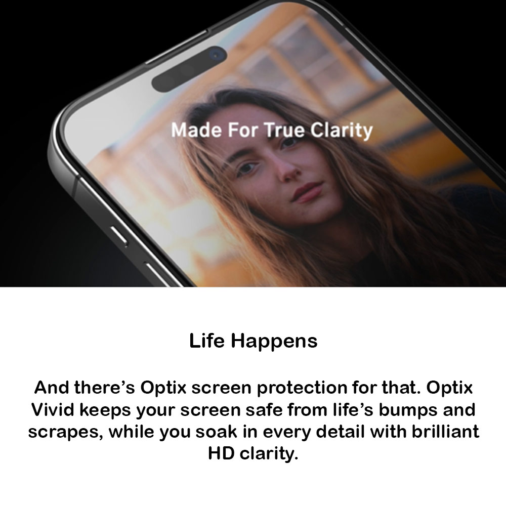 Picture of Apple iPhone 16 Pro 6.3 Screen Protector | Uniq Optix Vivid Tempered Glass Screen Protector with Installation Helper Kit for iPhone 16 Pro 6.3 (Clear)