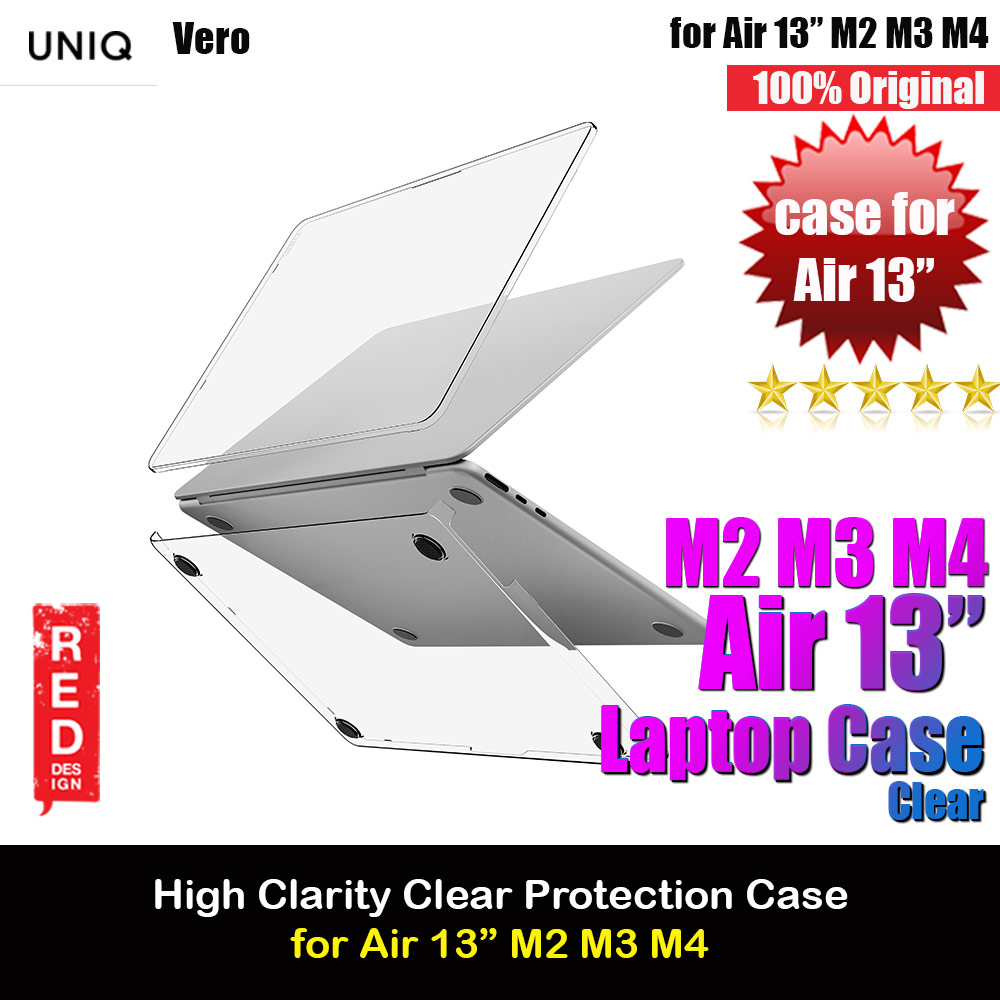 Picture of Uniq Vero Ultra Slim Snap Case for Macbook Air 13 M2 M3 M4 ( Clear) Apple Macbook Air 13 M2 2022- Apple Macbook Air 13 M2 2022 Cases, Apple Macbook Air 13 M2 2022 Covers, iPad Cases and a wide selection of Apple Macbook Air 13 M2 2022 Accessories in Malaysia, Sabah, Sarawak and Singapore 