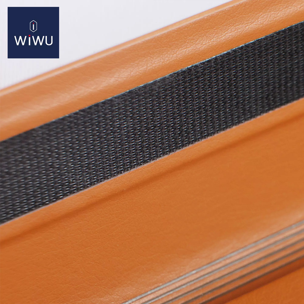 Picture of Apple MacBook Air 13\" 2020 | WIWU Skin Pro 3 Slim PU Leather Sleeve with Strong Velcro Closure for Macbook Air 13 M1 2020 2021 Macbook Pro 13 2020 202113 inches Laptop (Brown)