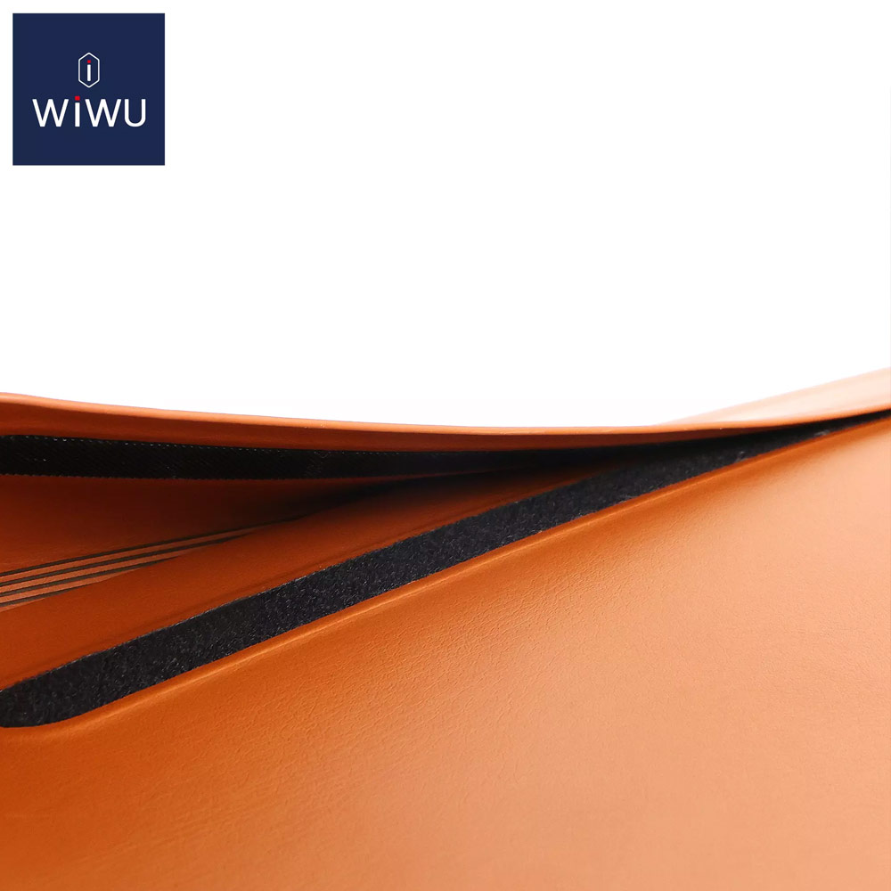 Picture of Apple MacBook Air 13\" 2020 | WIWU Skin Pro 3 Slim PU Leather Sleeve with Strong Velcro Closure for Macbook Air 13 M1 2020 2021 Macbook Pro 13 2020 202113 inches Laptop (Brown)