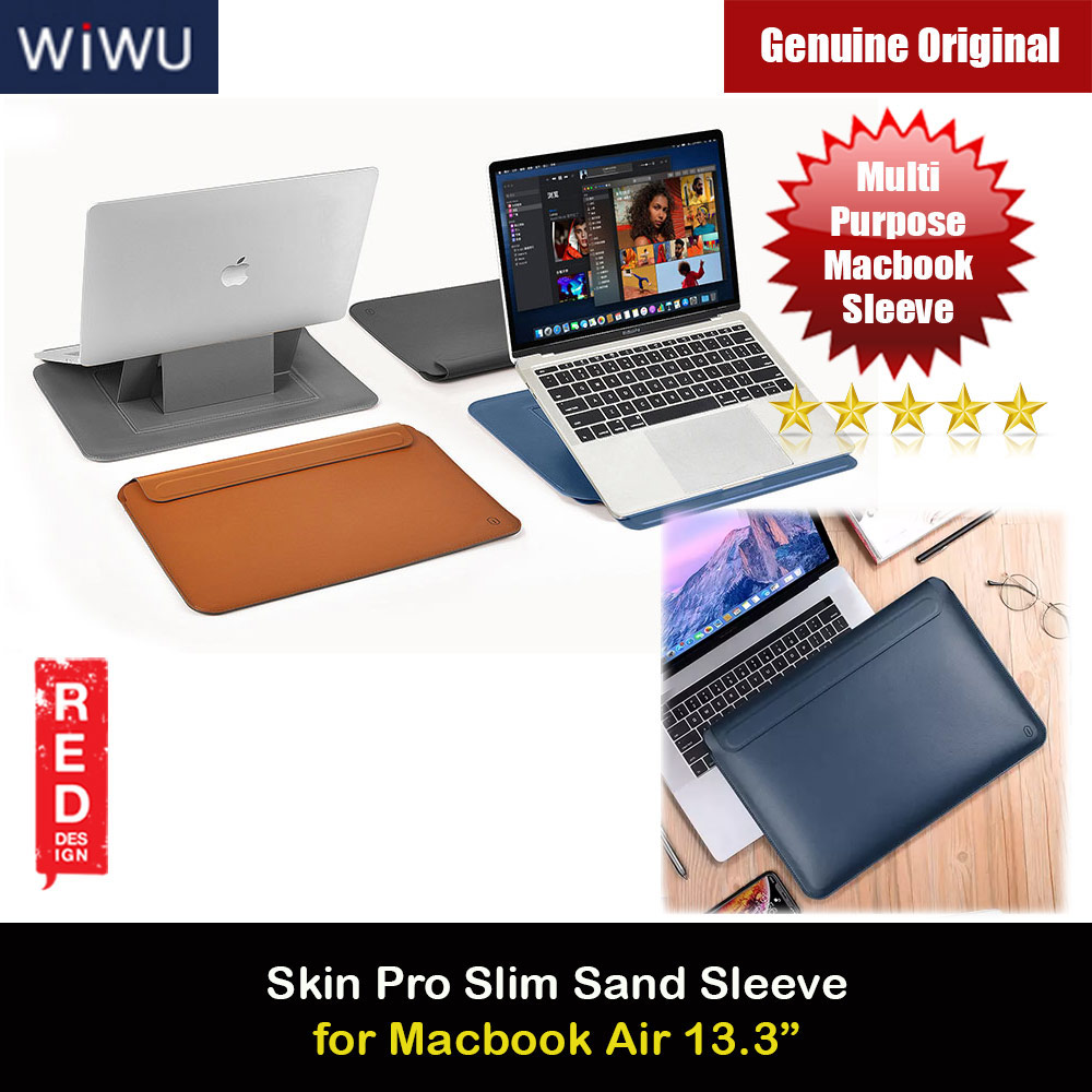 Picture of WIWU Skin Pro Slim Stand PU Leather 2 in 1 Sleeve for Macbook Air 13 M1 2020 2021 Macbook Pro 13 2020 2021 13 inches Laptop (Blue) Apple Macbook Air 13\"- Apple Macbook Air 13\" Cases, Apple Macbook Air 13\" Covers, iPad Cases and a wide selection of Apple Macbook Air 13\" Accessories in Malaysia, Sabah, Sarawak and Singapore 