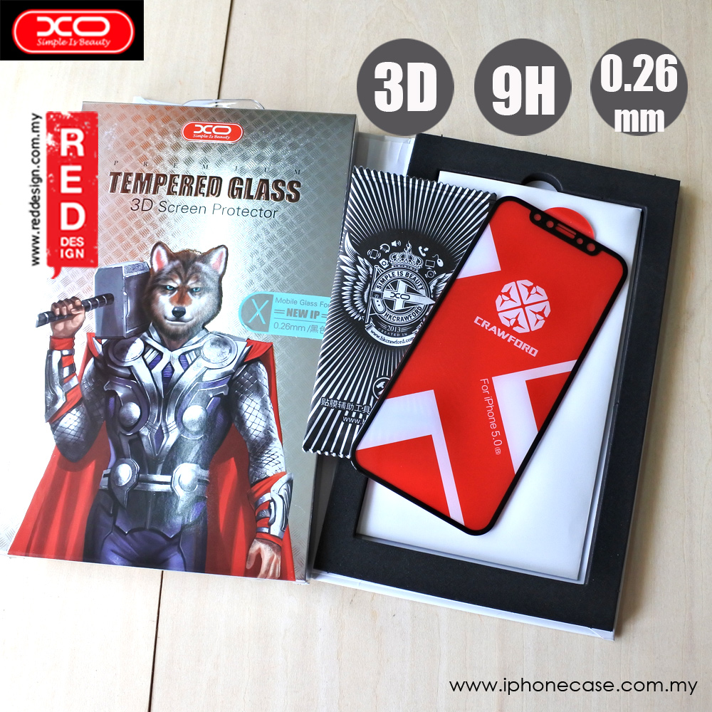 Picture of Apple iPhone X | XO 3D High Quality Tempered Glass for Apple iPhone XS iPhone X (Black)