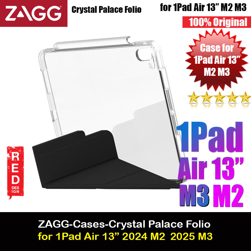 Picture of Zagg Crystal Palace Folio Protection Flip Stand Case for iPad Air 13 M2 2024 M3 2025 (Black) Apple iPad Air 13 M3 2025- Apple iPad Air 13 M3 2025 Cases, Apple iPad Air 13 M3 2025 Covers, iPad Cases and a wide selection of Apple iPad Air 13 M3 2025 Accessories in Malaysia, Sabah, Sarawak and Singapore 