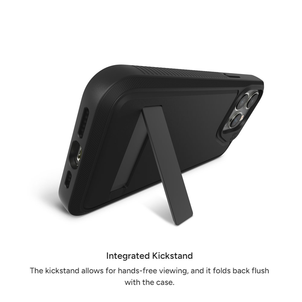 Picture of Apple iPhone 15 Pro Max 6.7 Case | Zagg Everest Snap Extreme Magnetic Non Slip Drop Protection Case with Kickstand for iPhone 15 Pro Max 6.7 (Gray)