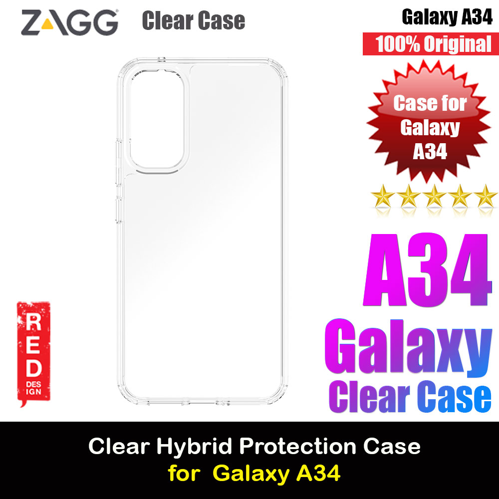 Picture of Zagg Hybrid Clear Transparent Protection Case for Samsung Galaxy A34 5G (Clear) Samsung Galaxy A34 5G- Samsung Galaxy A34 5G Cases, Samsung Galaxy A34 5G Covers, iPad Cases and a wide selection of Samsung Galaxy A34 5G Accessories in Malaysia, Sabah, Sarawak and Singapore 