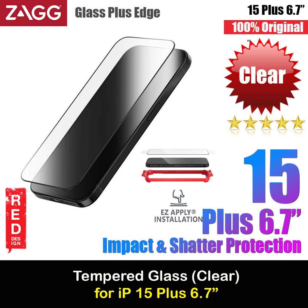 Picture of Zagg Glass Plus Edge Tempered Glass Screen Protector with Easy Installation Tray for iPhone 15 Plus 6.7 (Clear) Apple iPhone 15 Plus 6.7- Apple iPhone 15 Plus 6.7 Cases, Apple iPhone 15 Plus 6.7 Covers, iPad Cases and a wide selection of Apple iPhone 15 Plus 6.7 Accessories in Malaysia, Sabah, Sarawak and Singapore 