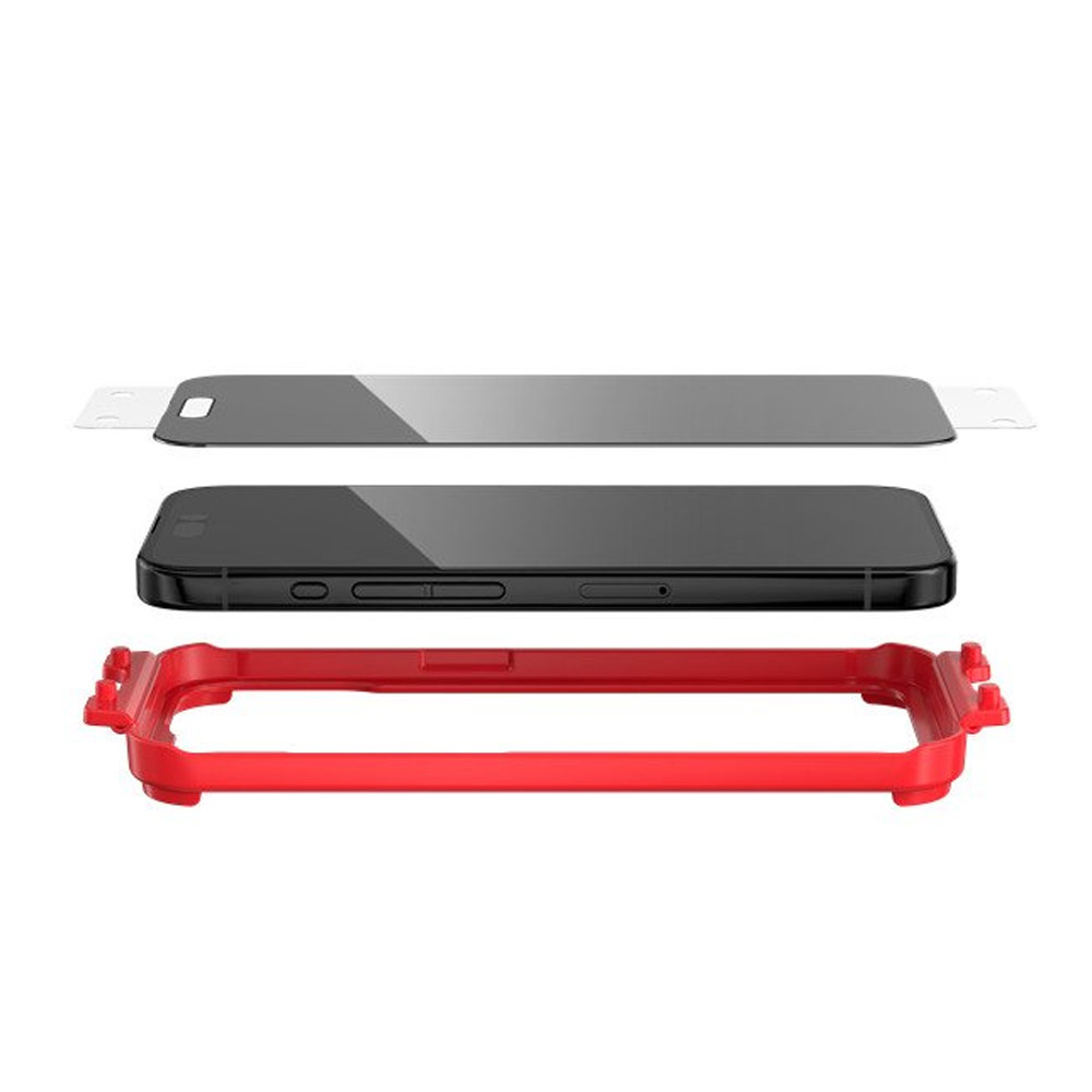 Picture of Apple iPhone 15 Plus 6.7 Screen Protector | Zagg Glass Elite Edge Anti Peep View Privacy Tempered Glass Screen Protector with Easy Installation Tray for iPhone 15 Plus 6.7 (2 Way Privacy)
