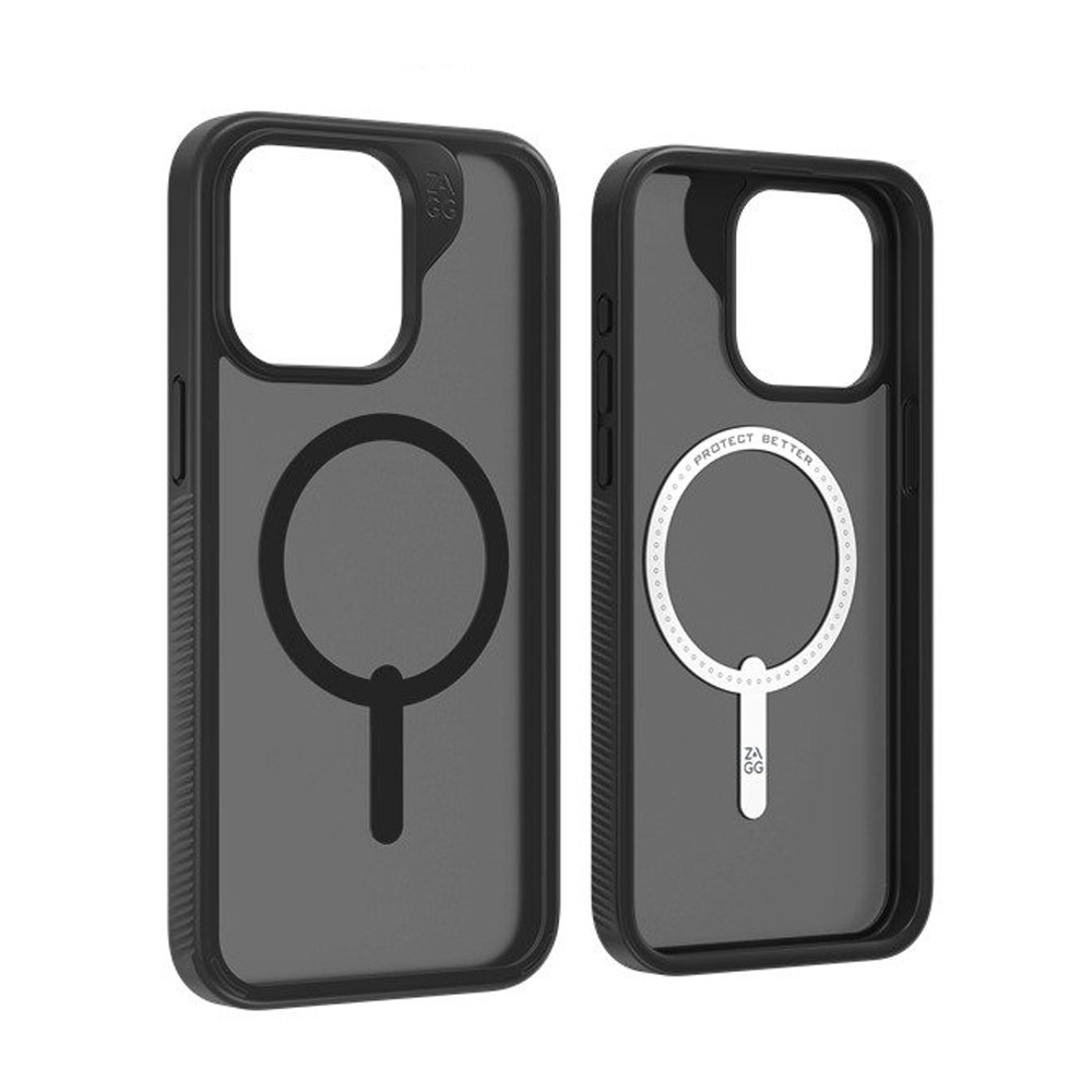 Picture of Apple iPhone 15 Pro 6.1 Case | Zagg Hampton Snap Magnetic Anti Slip Grippable Drop Protection Case for iPhone 15 Pro 6.1 (Black)