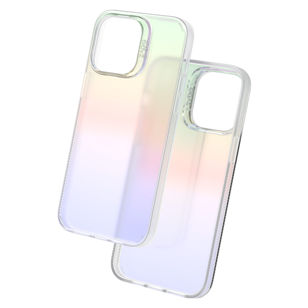 Picture of Apple iPhone 14 Plus 6.7 Case | Zagg Iridescent Slim Design Improved Grip Drop Protection Anti Finger Print Case for iPhone 14 Plus 6.7 (Iridescent Matte Clear)