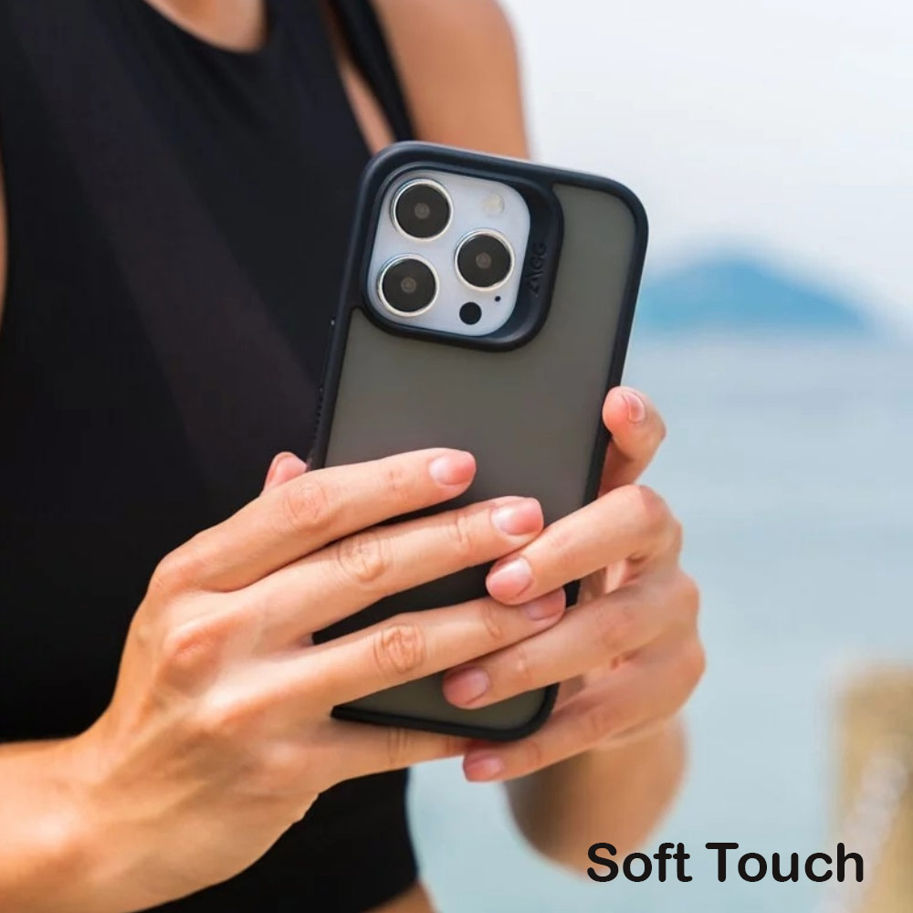 Picture of Apple iPhone 14 Pro Max 6.7 Case | Zagg Hampton Slim Design Improved Grip Drop Protection Anti Finger Print Case for iPhone 14 Pro Max 6.7 (Matte Black Tint)