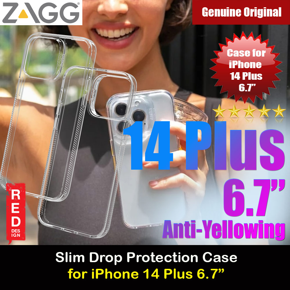 Picture of Zagg Slim Improved Grip Drop Protection Case for iPhone 14 Plus 6.7 (Clear) Apple iPhone 14 Plus 6.7- Apple iPhone 14 Plus 6.7 Cases, Apple iPhone 14 Plus 6.7 Covers, iPad Cases and a wide selection of Apple iPhone 14 Plus 6.7 Accessories in Malaysia, Sabah, Sarawak and Singapore 