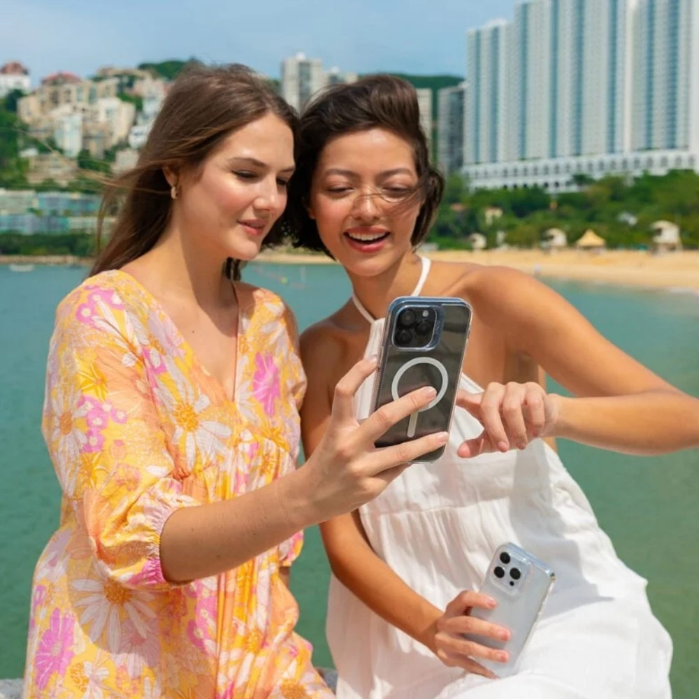 Picture of Apple iPhone 14 Plus 6.7 Case | Zagg Clear Snap Slim Design Improved Grip Drop Protection Magsafe Compatible Case for iPhone 14 Plus 6.7 (Clear)