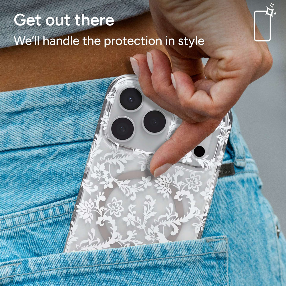 Picture of Apple iPhone 17 Pro 6.3 Case | Zagg Milan Snap Magnetic Drop Protection Case for iPhone 17 Pro 6.3 (Boho Blossom)