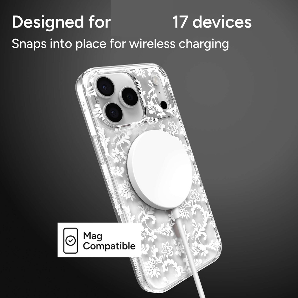 Picture of Apple iPhone 17 Pro 6.3 Case | Zagg Milan Snap Magnetic Drop Protection Case for iPhone 17 Pro 6.3 (Boho Blossom)