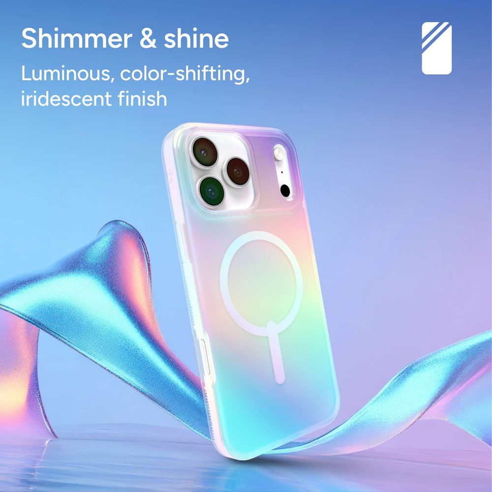 Picture of Apple iPhone 17 Pro Max 6.9 Case | Zagg Milan Snap Magnetic Drop Protection Case for iPhone 17 Pro Max 6.9 (Iridescent)
